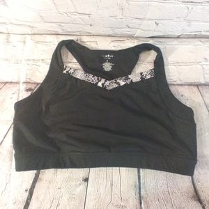 Torrid Active Snakeprint Wicking 2X Black Sports Bra